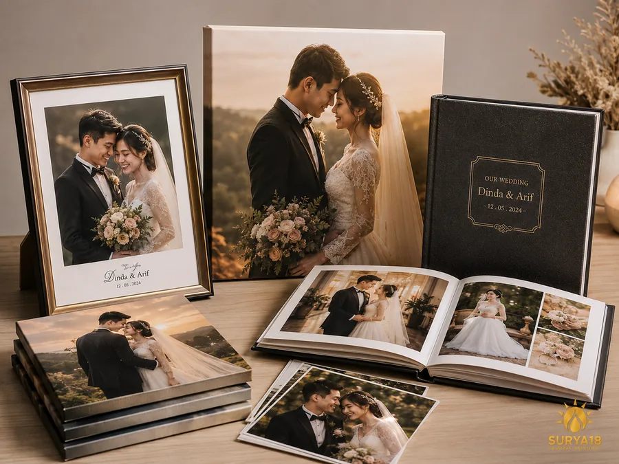 Cetak foto, bingkai, dan photobook wedding